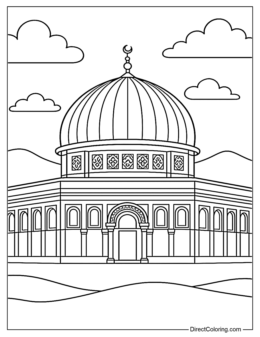Dome of the Rock Coloring Page